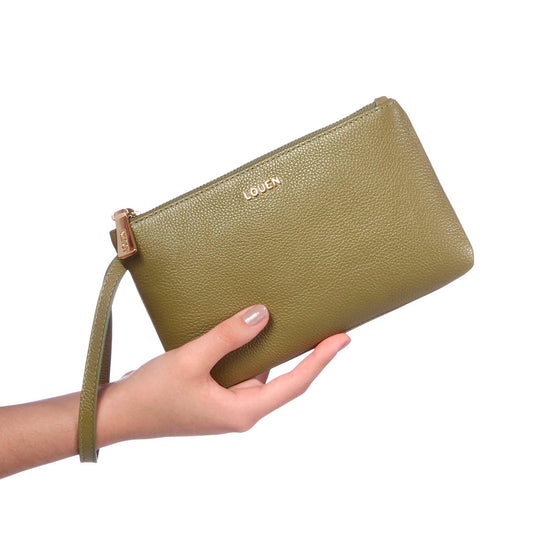 Carteira Clair com alça Oliva