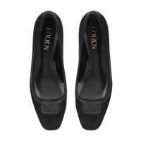 Scarpin Greta Camurça Preto