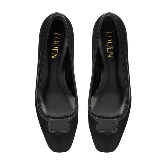 Scarpin Greta Camurça Preto