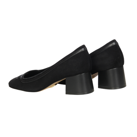 Scarpin Greta Camurça Preto