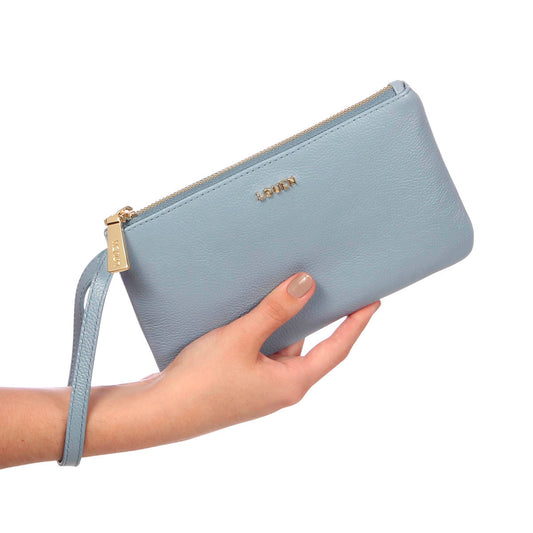 Carteira Clair com alça Denim
