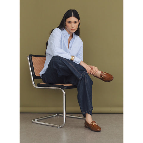 MOCASSIM MARGOT CROCO CAPUCCINO
