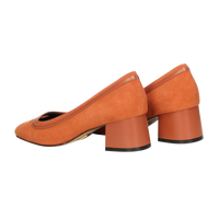 Scarpin Greta Camurça Mel