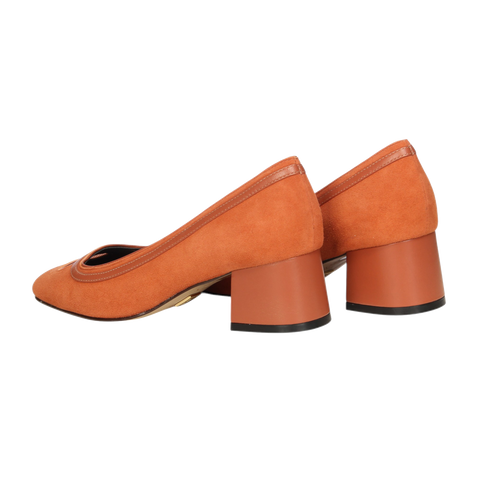 Scarpin Greta Camurça Mel