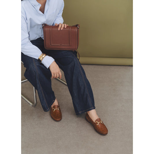 MOCASSIM MARGOT CROCO CAPUCCINO