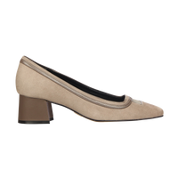 Scarpin Greta Camurça Kakhi