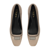 Scarpin Greta Camurça Kakhi