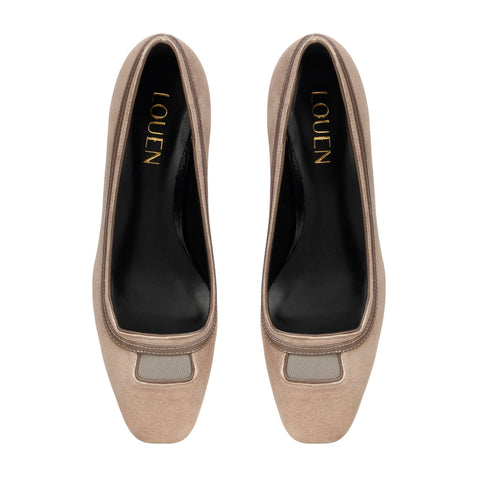 Scarpin Greta Camurça Kakhi