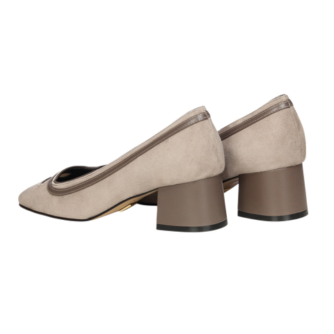 Scarpin Greta Camurça Kakhi