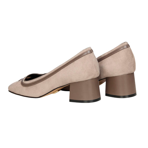 Scarpin Greta Camurça Kakhi