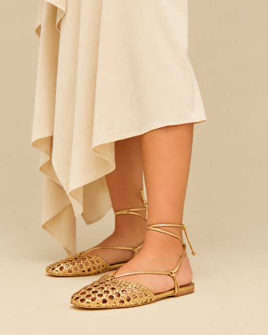 Sapatilha Tresse Provence Ouro