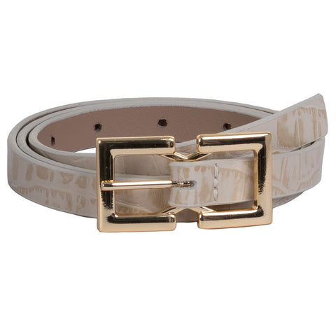 CINTO COURO CROCO EMILY OFF WHITE