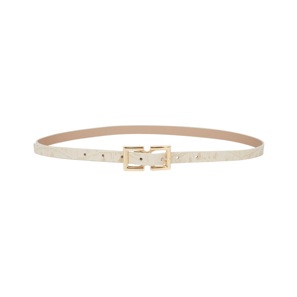 CINTO COURO CROCO EMILY OFF WHITE