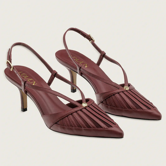 SCARPIN SLINGBACK LEONA BORDEAUX