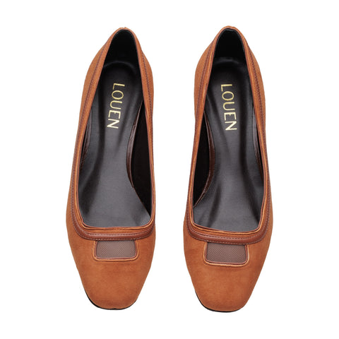 Scarpin Greta Camurça Terracota