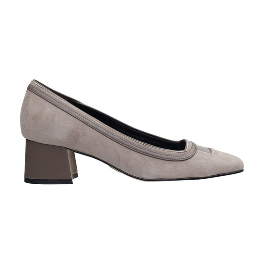 Scarpin Greta Camurça Kakhi