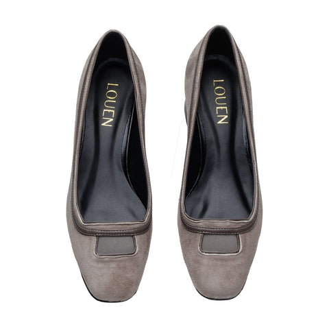 Scarpin Greta Camurça Kakhi