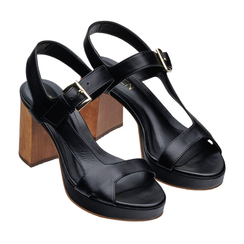 Sandalia Sofia Plataforma Preta