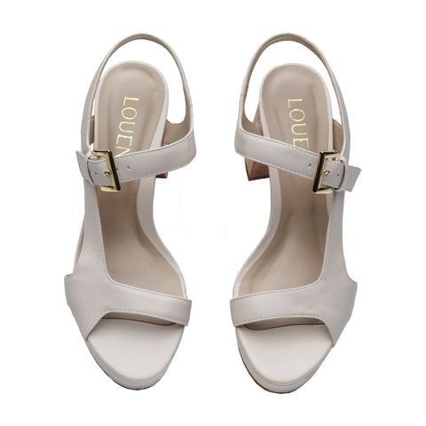 Sandalia Sofia Plataforma Crema