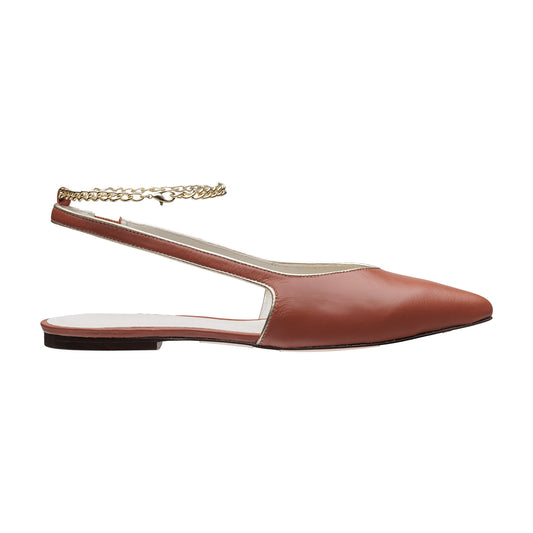 Sapatilha Slingback Cassia Whisky