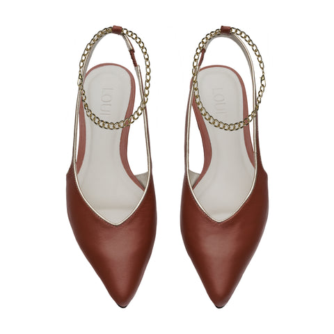 Sapatilha Slingback Cassia Whisky