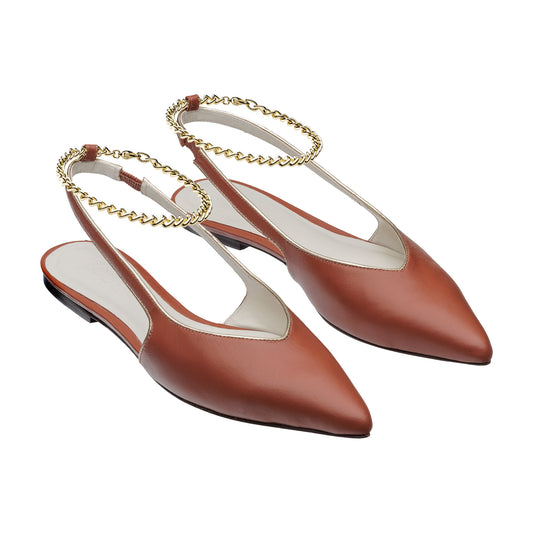 Sapatilha Slingback Cassia Whisky