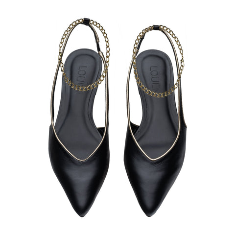 Sapatilha Slingback Cassia Preta