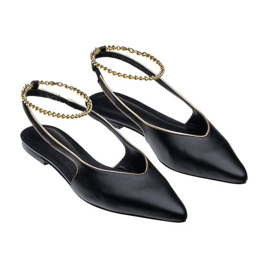 Sapatilha Slingback Cassia Preta