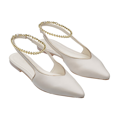 Sapatilha Slingback Cassia Crema