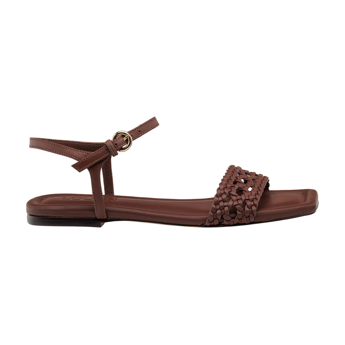 Sandália Rasteira Tresse Olivia Nutella