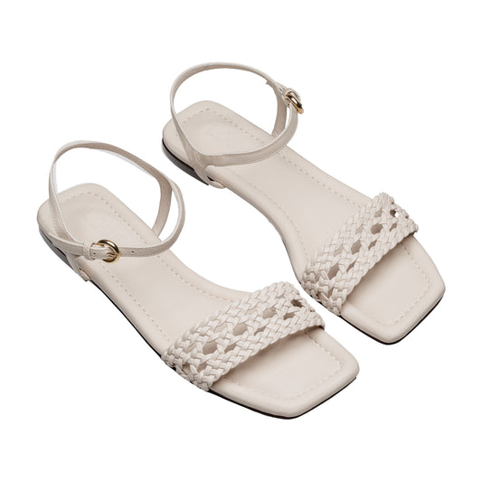 Sandália Rasteira Tresse Olivia Crema
