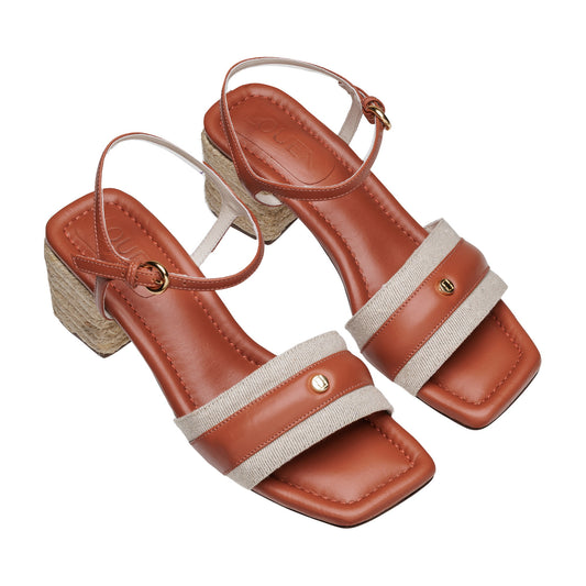 Sandália Aurora Linho Whisky