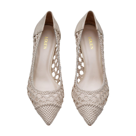 Scarpin Tresse Loreta Crema
