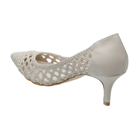 Scarpin Tresse Loreta Crema