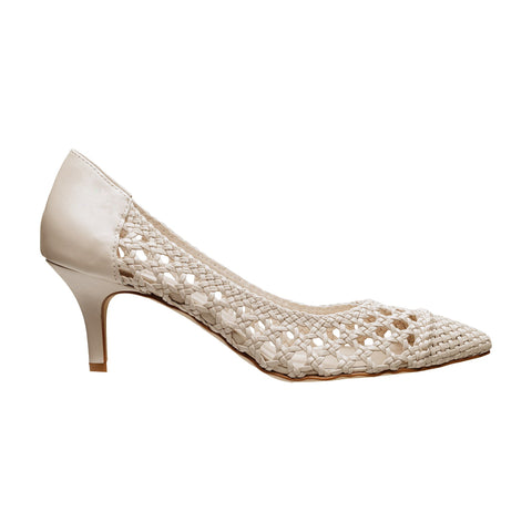 Scarpin Tresse Loreta Crema
