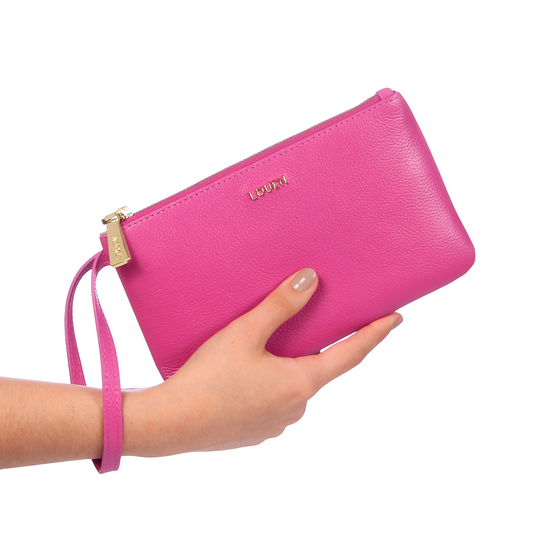 Carteira Clair com alça Fucsia