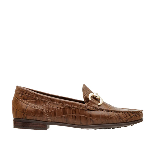 Mocassim Croco Marrom Capuccino Margot
