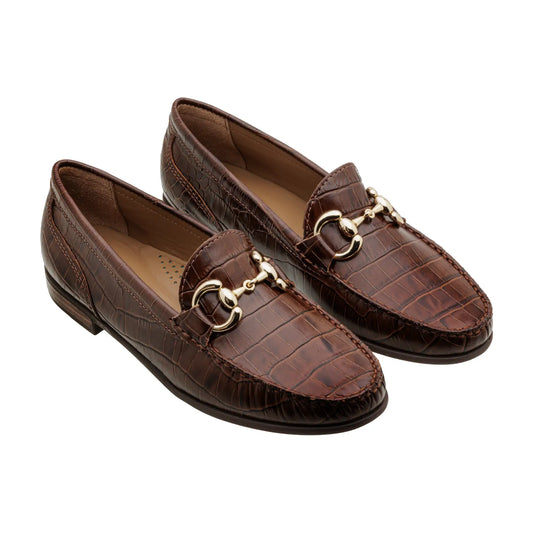Mocassim Croco Marrom Nutella Margot
