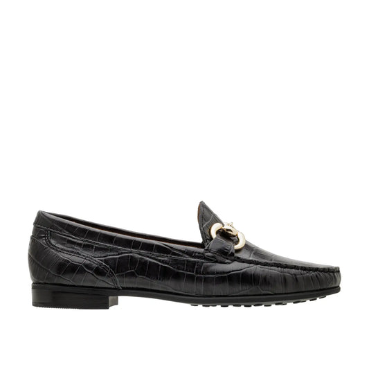 Mocassim Croco Preto Margot