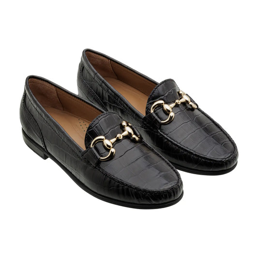 Mocassim Croco Preto Margot