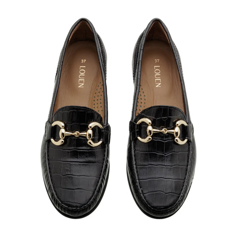 MOCASSIM MARGOT CROCO PRETO