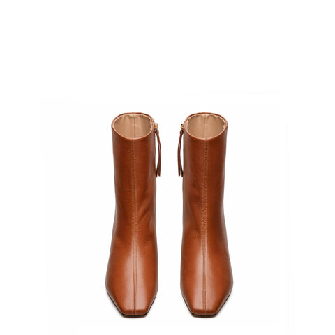 BOTA SALTO BAIXO CELINA MARROM WHISKY