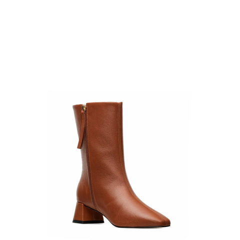 BOTA SALTO BAIXO CELINA MARROM WHISKY