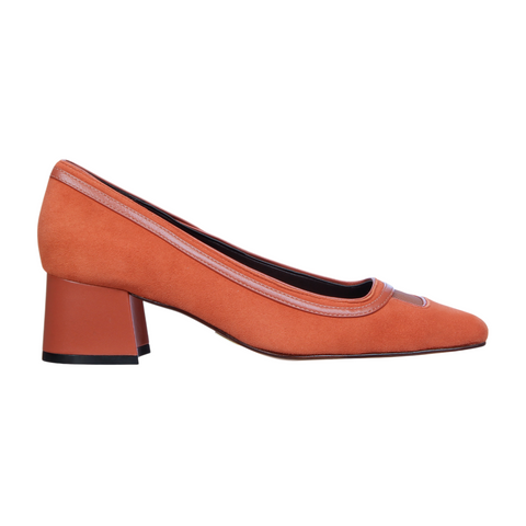 Scarpin Greta Camurça Terracota