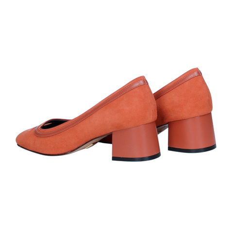 Scarpin Greta Camurça Terracota
